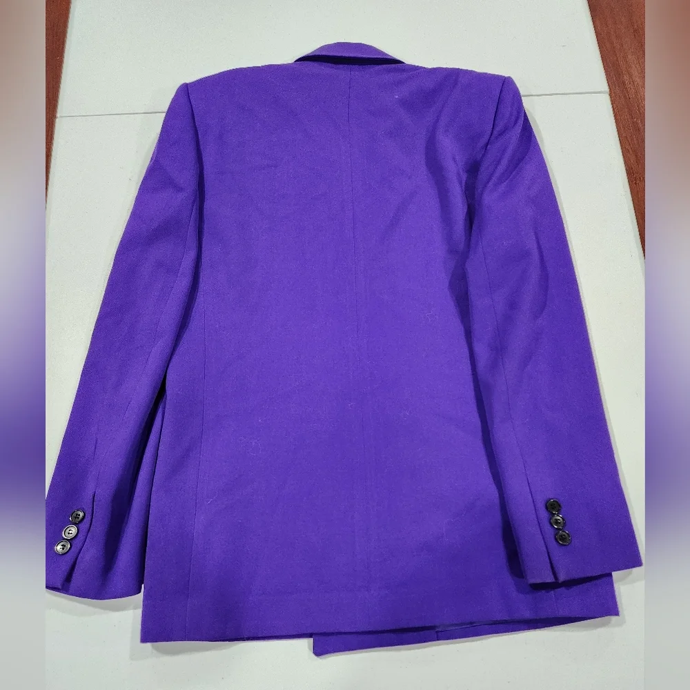 Vintage Christian Dior 80s Suit Purple Women's Blazer